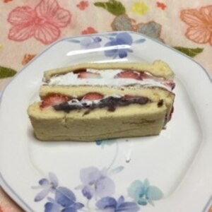 三角フルーツサンドケーキ